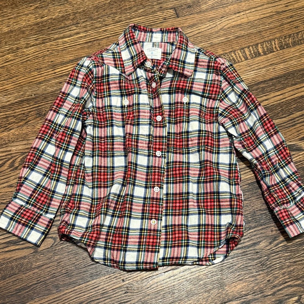 Plaid Kids Shirt - Red and white